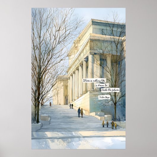 Klassieke Architectuur Citaat Poster Neoclassicist (Voorkant)