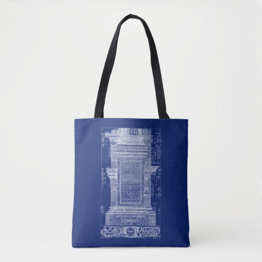 Klassieke architectuur, Korinthische kolom 1725 Tote Bag (Voorkant)