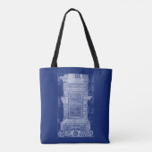 Klassieke architectuur, Korinthische kolom 1725 Tote Bag (Achterkant)