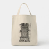 Klassieke architectuur, Korinthische kolom 1725 Tote Bag (Achterkant)