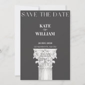 Klassieke architectuur Romeinse kolom bruiloft Kaart (Voorkant)