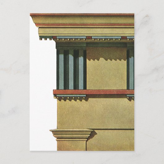  Klassieke architectuur, Temple Entablature Briefkaart (Voorkant)