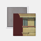  Klassieke architectuur, Temple Entablature Magneet (Voorkant / Achterkant)