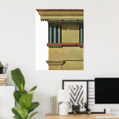  Klassieke architectuur, Temple Entablature Poster (Thuiskantoor)