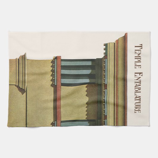  Klassieke architectuur, Temple Entablature Theedoek (Horizontaal)