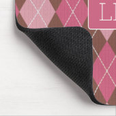 Klassieke Argyle Brown / Roze Diamond Pattern & Na Muismat (Hoek)