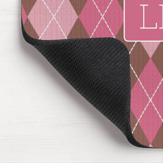 Klassieke Argyle Brown / Roze Diamond Pattern & Na Muismat (Hoek)
