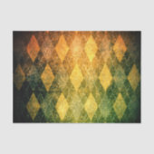 Klassieke argyle  groen gouden diamantpatroon tissuepapier (Voorkant)