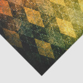 Klassieke argyle  groen gouden diamantpatroon tissuepapier (Detail)