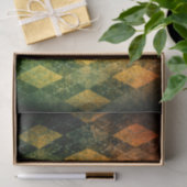 Klassieke argyle  groen gouden diamantpatroon tissuepapier (Geschenk)