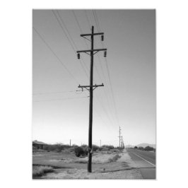 Klassieke Arizona Powerlines Foto Afdruk