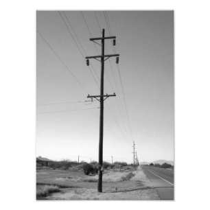 Klassieke Arizona Powerlines Foto Afdruk