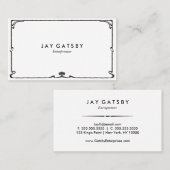 Klassieke Art Deco/Art Nouveau Visitekaartje (Voorkant / Achterkant)
