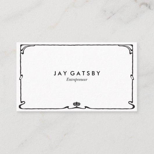 Klassieke Art Deco/Art Nouveau Visitekaartje (Voorkant)
