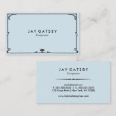 Klassieke Art Deco/Art Nouveau Visitekaartje (Voorkant / Achterkant)