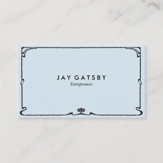 Klassieke Art Deco/Art Nouveau Visitekaartje (Voorkant)
