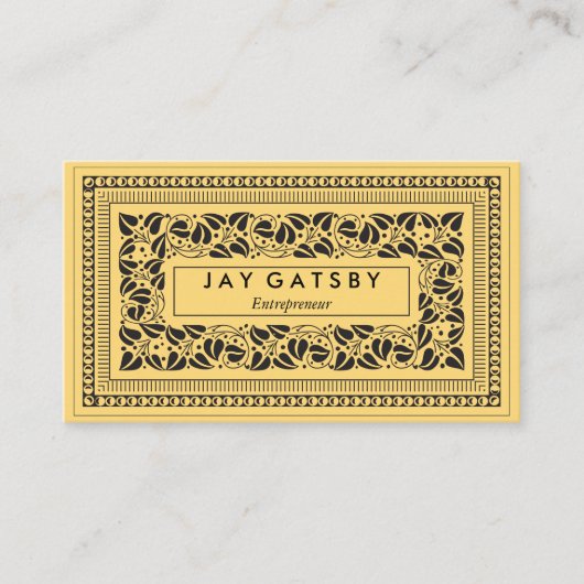 Klassieke Art Deco/Art Nouveau Visitekaartje (Voorkant)