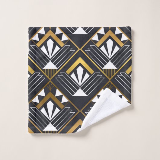 Klassieke art Deco Bad Handdoek (Wasdoekje)