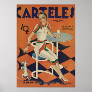 Klassieke Art Deco - Cartels - Vrouw in Diner Poster