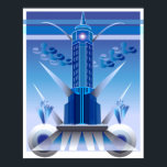 Klassieke Art Deco City Building Poster<br><div class="desc">Klassieke Art Deco City Building Poster</div>