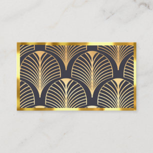 Klassieke art deco Fan Design Gold, Sm. Cadeaulabe Informatiekaartje