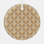 Klassieke art deco: geometrisch patroon. glas ornament (Voorkant)
