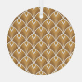 Klassieke art deco: geometrisch patroon. glas ornament (Achterkant)