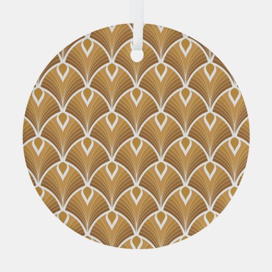 Klassieke art deco: geometrisch patroon. glas ornament (Achterkant)