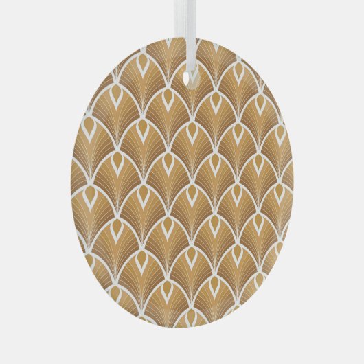 Klassieke art deco: geometrisch patroon. glas ornament (Voorkant Rechts)