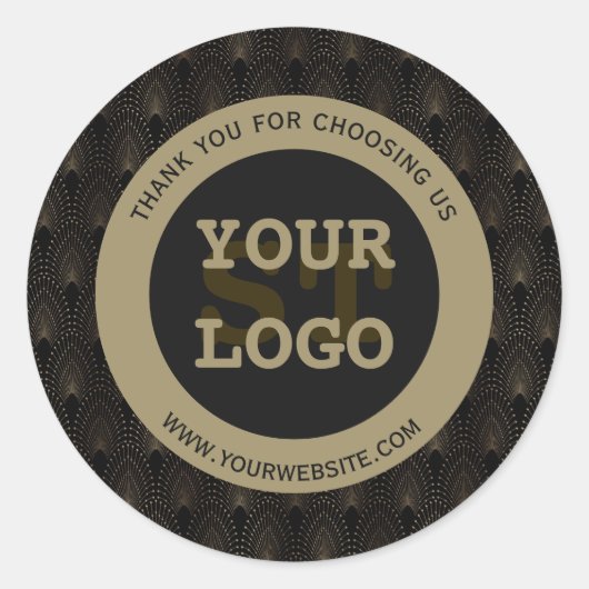 Klassieke Art Deco Gouden Make-up Artiest Ronde Sticker (Voorkant)