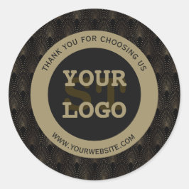 Klassieke Art Deco Gouden Make-up Artiest Ronde Sticker