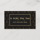 Klassieke Art Deco Gouden Monogram Grimeur Klantenkaartje (Voorkant)