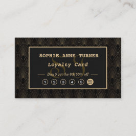 Klassieke Art Deco Gouden Monogram Make-up Artist Klantenkaartje