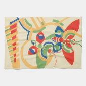 Klassieke Art Deco Jazz Pochoir Tuin Vlinders Theedoek (Horizontaal)