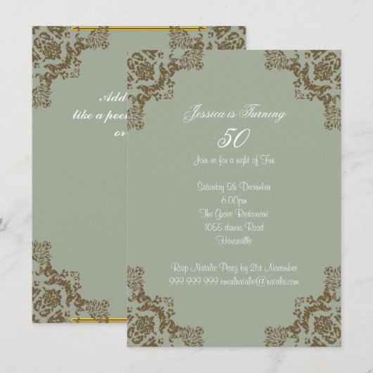 Klassieke art deco kaart (Voorkant / Achterkant)