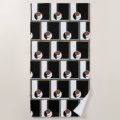 Klassieke Art Deco, Kopje koffie met stoom Strandlaken (Voorkant)