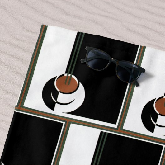 Klassieke Art Deco, Kopje koffie met stoom Strandlaken