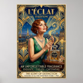 Klassieke Art Deco Parfum Reclameposter Poster (Voorkant)