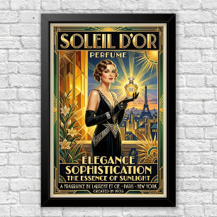Klassieke Art Deco Parfum Reclameposter Poster