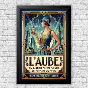 Klassieke Art Deco Parfum Reclameposter Poster