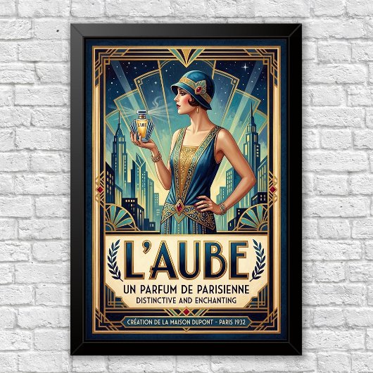 Klassieke Art Deco Parfum Reclameposter Poster