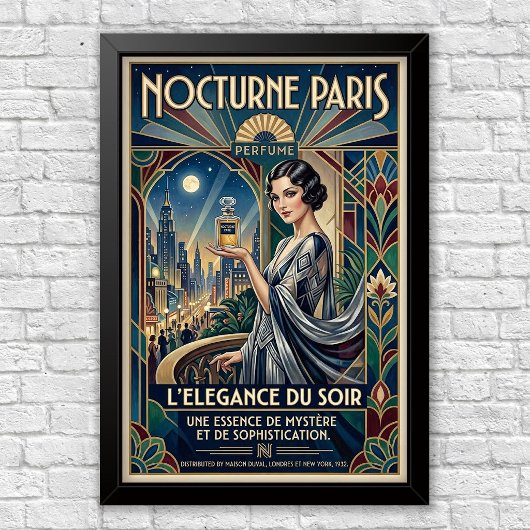 Klassieke Art Deco Parfum Reclameposter Poster