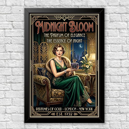 Klassieke Art Deco Parfum Reclameposter Poster