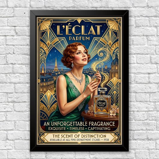 Klassieke Art Deco Parfum Reclameposter Poster