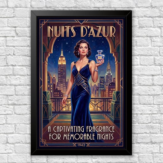 Klassieke Art Deco Parfum Reclameposter Poster