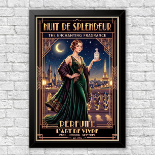 Klassieke Art Deco Parfum Reclameposter Poster