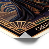 Klassieke Art Deco Parfum Reclameposter Poster (Hoek)