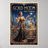 Klassieke Art Deco Parfum Reclameposter Poster (Voorkant)