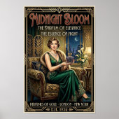 Klassieke Art Deco Parfum Reclameposter Poster (Voorkant)