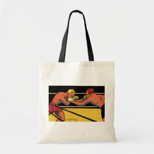 Klassieke Art Deco sportboksen, boksers slaan Tote Bag